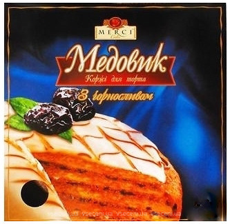 Фото Merci коржи для торта Медовик с черносливом 500 г