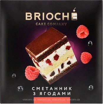 Фото Brioche торт Сметанник с ягодами 550 г