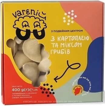 Фото Vareniй вареники с картофелем и миксом грибов 400 г