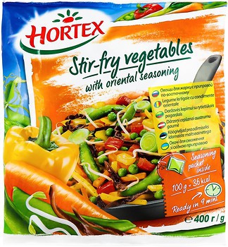 Фото Hortex смесь Овощи для жарки с приправой по-восточному 400 г