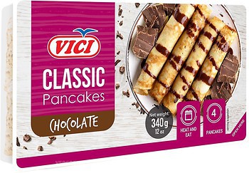 Фото Vici блины Classic Pancakes с шоколадом 340 г