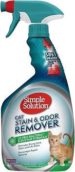 Фото Simple Solution Нейтрализатор запахов и пятен для кошек Cat Stain & Odor Remover Pro-bacteria 945 мл (ss10627)
