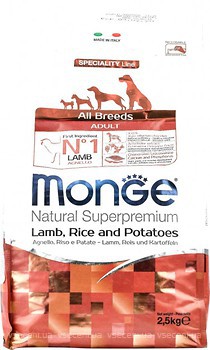 Фото Monge All Breeds Adult Lamb, Rice and Potatoes 2.5 кг