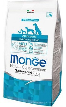 Фото Monge All Breeds Hypoallergenic Salmon & Tuna 15 кг