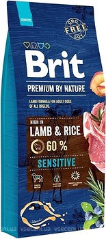 Фото Brit Premium Sensitive Lamb & Rice 15 кг