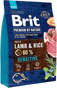 Фото Brit Premium Sensitive Lamb & Rice 3 кг