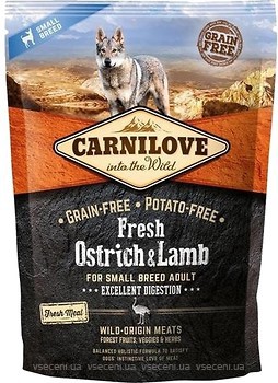 Фото Carnilove Fresh Ostrich & Lamb For Adult Dogs 1.5 кг
