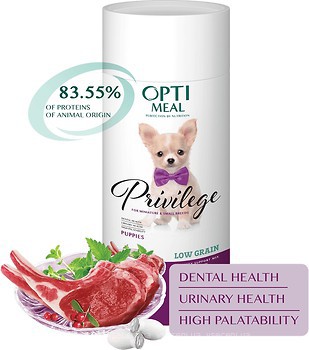 Фото Optimeal Privilege Puppies Low Grain with Lamb 650 г