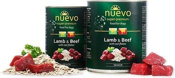 Фото Nuevo Dog Senior Lamb & Beef with Oat Flakes 400 г