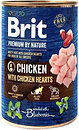 Фото Brit Premium by Nature Chicken with Chicken Hearts 400 г