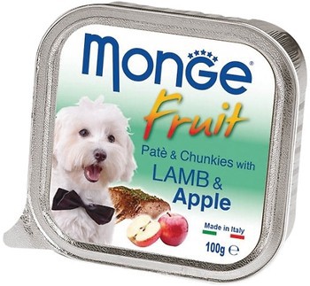 Фото Monge Dog Fruit With Lamb & Apple 100 г