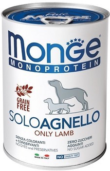 Фото Monge Dog Solo With Lamb 400 г