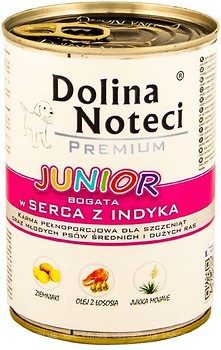 Фото Dolina Noteci Premium Dog Junior with turkey heart 400 г