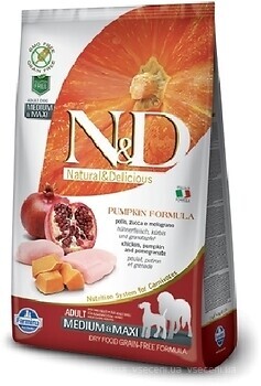 Фото Farmina N&D Adult Medium Maxi Pumpkin Chicken and Pomegranate 12 кг