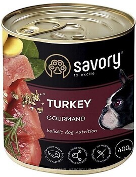 Фото Savory Dog Gourmand Turkey 400 г (30518)