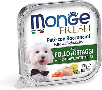 Фото Monge Dog Fresh With Chicken & Vegetables 100 г