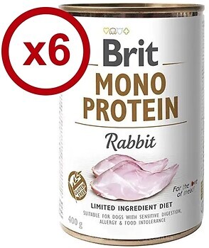 Фото Brit Mono Protein Rabbit 6x400 г