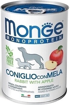 Фото Monge Monoprotein Rabbit with Apple 400 г