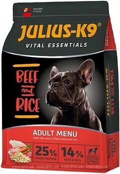 Фото Julius-K9 Beef and Rice Adult Menu 3 кг