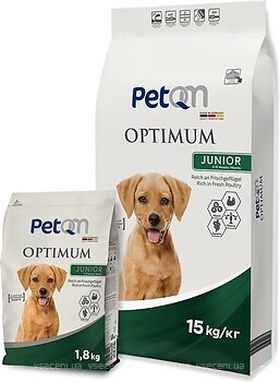 Фото PetQM Optimum Junior with Fresh Poultry 15 кг