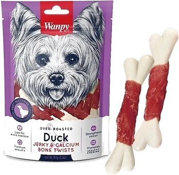 Фото Wanpy Duck Jerky & Calcium Bone Twists 100 г