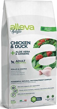 Фото Alleva Holistic Adult Medium Chicken & Duck + Aloe vera & Ginseng 2 кг