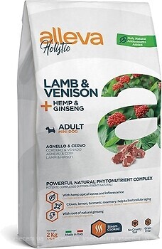 Фото Alleva Holistic Adult Mini Lamb & Venison + Hemp & Ginseng 2 кг