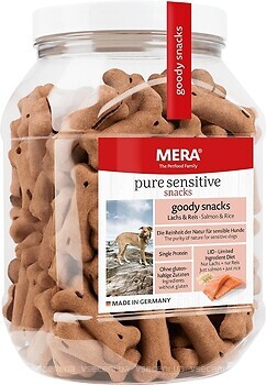 Фото Mera Pure Sensitive Goody Snacks Lachs & Reis 600 г