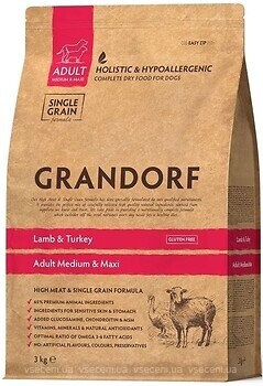 Фото Grandorf Adult Medium & Maxi Breeds Lamb & Turkey 10 кг