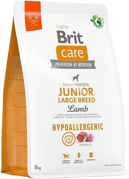 Фото Brit Care Hypoallergenic Junior Large Breed Lamb & Rice 3 кг
