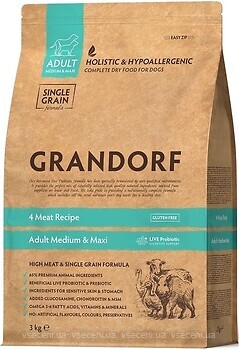 Фото Grandorf Adult Medium & Maxi Breeds 4 Meat 3 кг