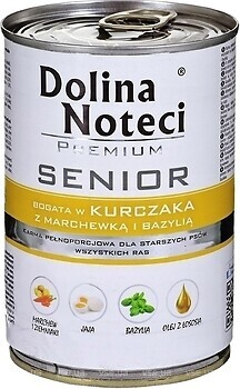 Фото Dolina Noteci Premium Senior with chicken, carrots and basil 400 г