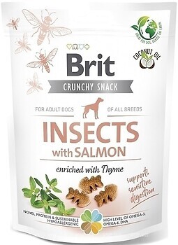 Фото Brit Crunchy Cracker Adult Insects with Salmon 200 г