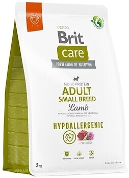 Фото Brit Care Hypoallergenic Adult Small Breed Lamb 3 кг