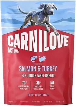 Фото Carnilove Salmon & Turkey Active Junior 1.5 кг