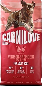 Фото Carnilove Venison & Reindeer & Wild Boar Active Adults 12 кг