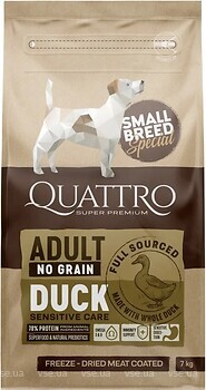Фото Quattro Adult Small Breed Duck 7 кг