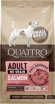 Фото Quattro Adult Small Breed Salmon 1.5 кг