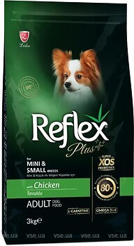 Фото Reflex Plus Adult Mini & Small Breeds Chicken 3 кг