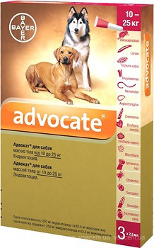 Фото Bayer Капли Advocate для собак 10-25 кг 3 шт.