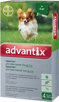 Фото Bayer Капли Advantix для собак до 4 кг 1 шт.