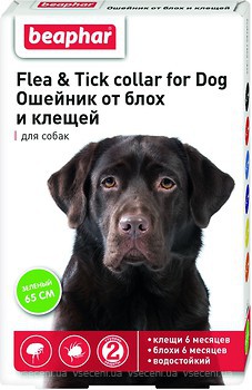 Фото Beaphar Ошейник Flea&Tick Collar зеленый 65 см (10196)