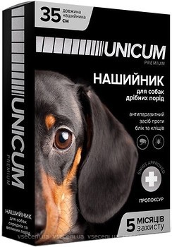 Фото UNICUM Ошейник Premium для собак малых пород 35 см (UN-002)