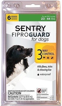 Фото Sentry Капли FiproGuard для собак 10-20 кг 6 шт.
