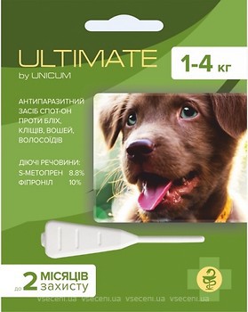 Фото Ultimate Капли для собак 1-4 кг 1 шт.