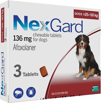Фото Merial Таблетки NexGard для собак 25-50 кг 3 шт.