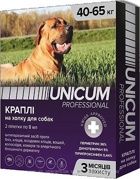 Фото UNICUM Капли Pro для собак 40-65 кг 3 шт. (UN-089)