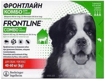 Фото Frontline Капли Merial Combo Spot On для собак 40-60 кг 3 шт.