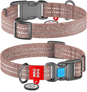 Фото Collar Классический Waudog Re-cotton 24-40 см / 20 мм коричневый (02886)