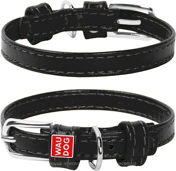 Фото Collar Классический Waudog Glamour 21-29 см / 12 мм черный (32561)